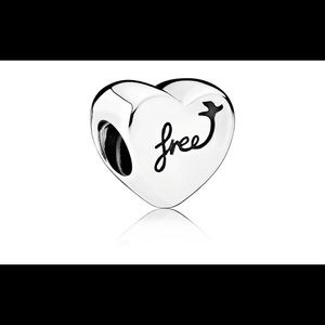 Pandora heart of freedom charm sterling silver